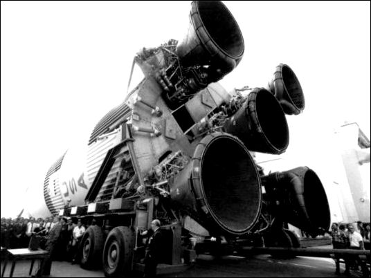 First S-IC arrives at Marshall