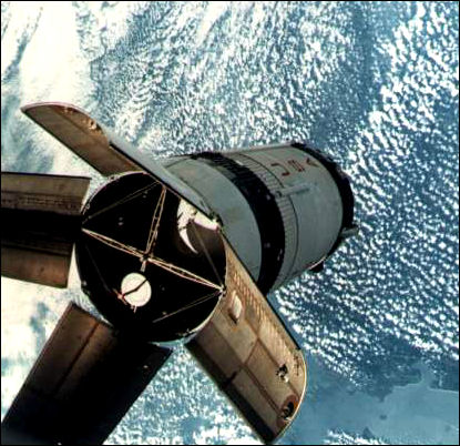 Apollo 7 rendezvous with S-IVB