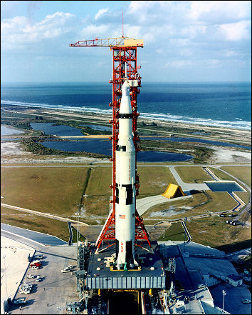 picture of a Saturn V rocket on the ch pad