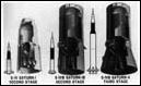 Cutaway drawings compare the S-IV stages on Saturn 1, IB, and V.[link to a larger picture]