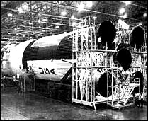 Then the five F-1 engines are attached